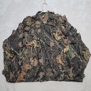 Mossy Oak 3D Camo Hunting Shirt Jacket Size Large Long Sleeve Ghillie Sportex